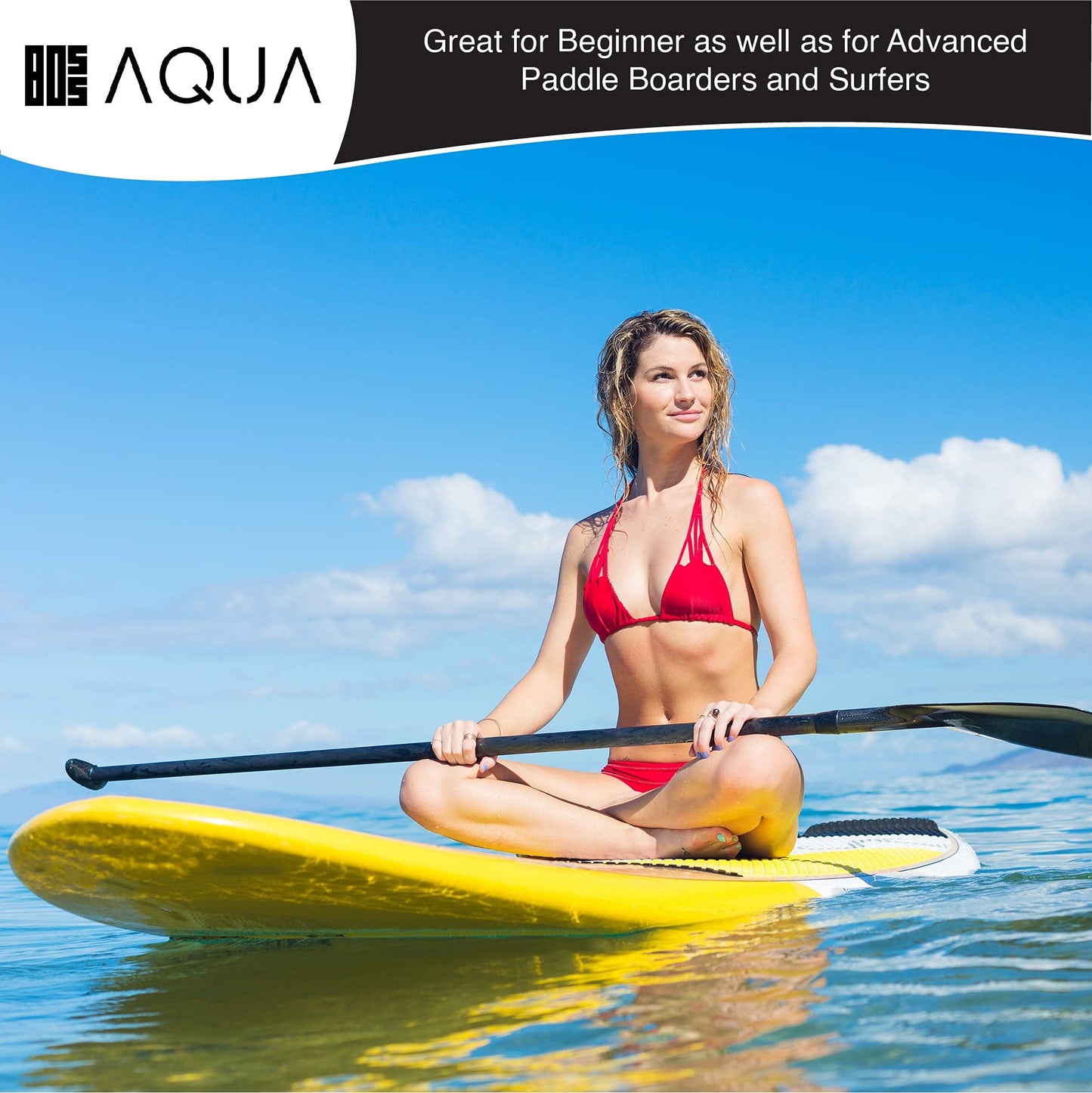 AQUAMAR BOSSAQUA 9'' SUP Fin Replacement, Paddle Board Fin, Slide in Fin for Inflatable Paddle Board, Surf Board, Longboard
