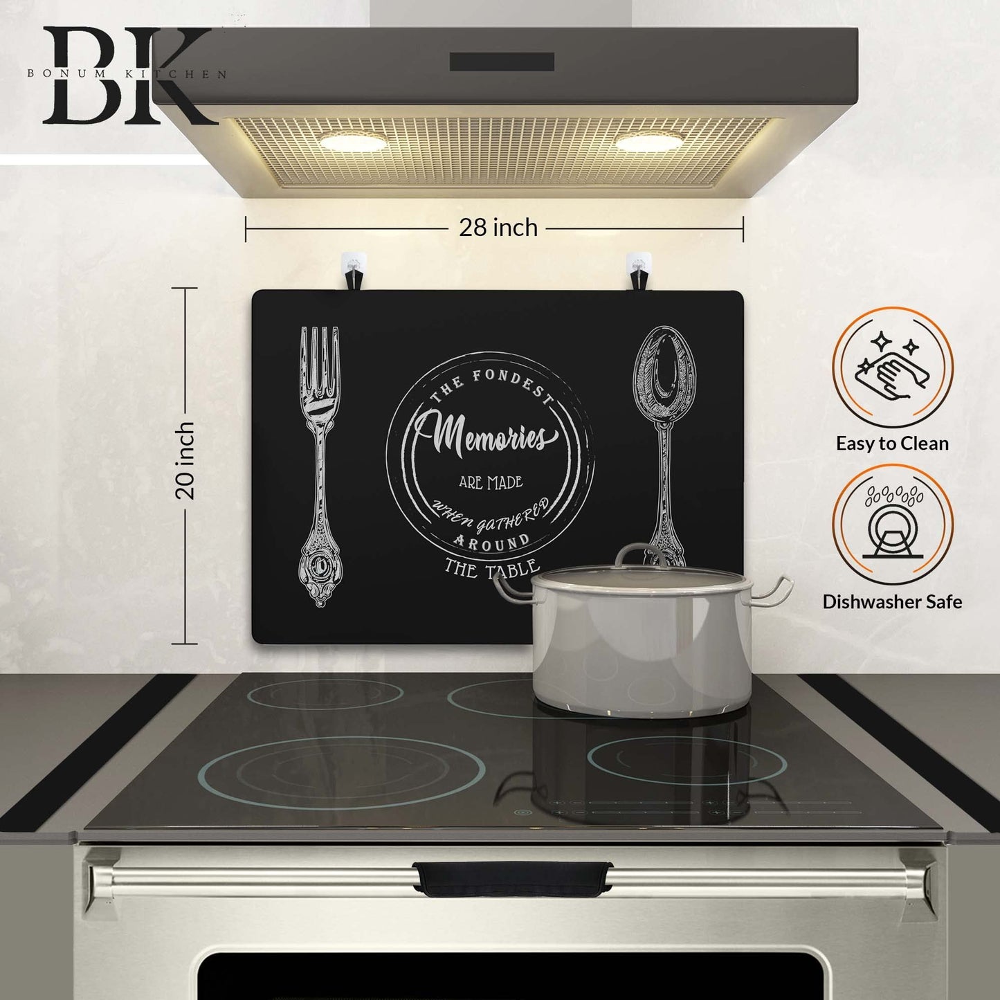 Stove Top Covers for Electric Stove with Gap and Oven handle Covers - Electric Stove Cover, Glass stove top Cover - Ceramic Glass Cooktop Protector - Full Stove Covers for Electric Stovetop