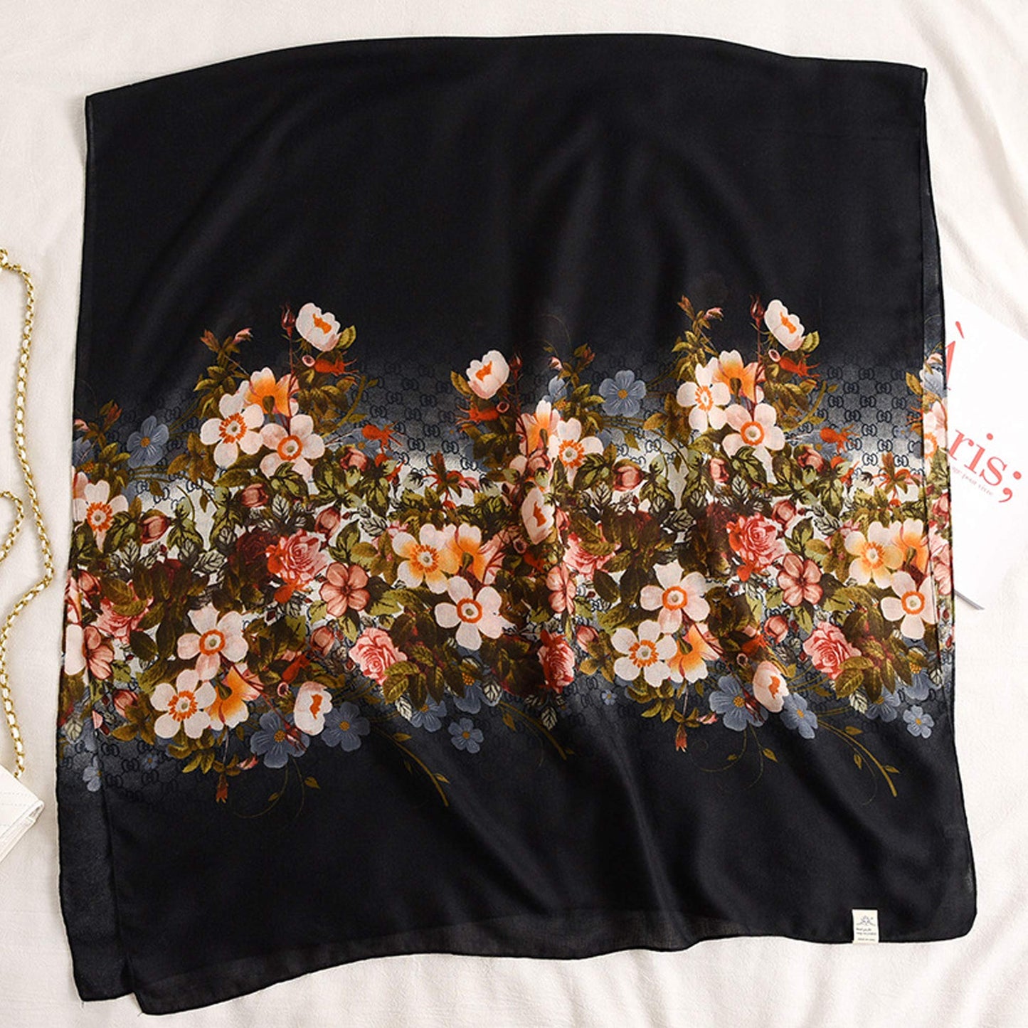 Boss Accessories Winter Scarfs for Women Beautiful Floral Design Scarf Long light Scarf Fashion Scarves Head Scarf for Women